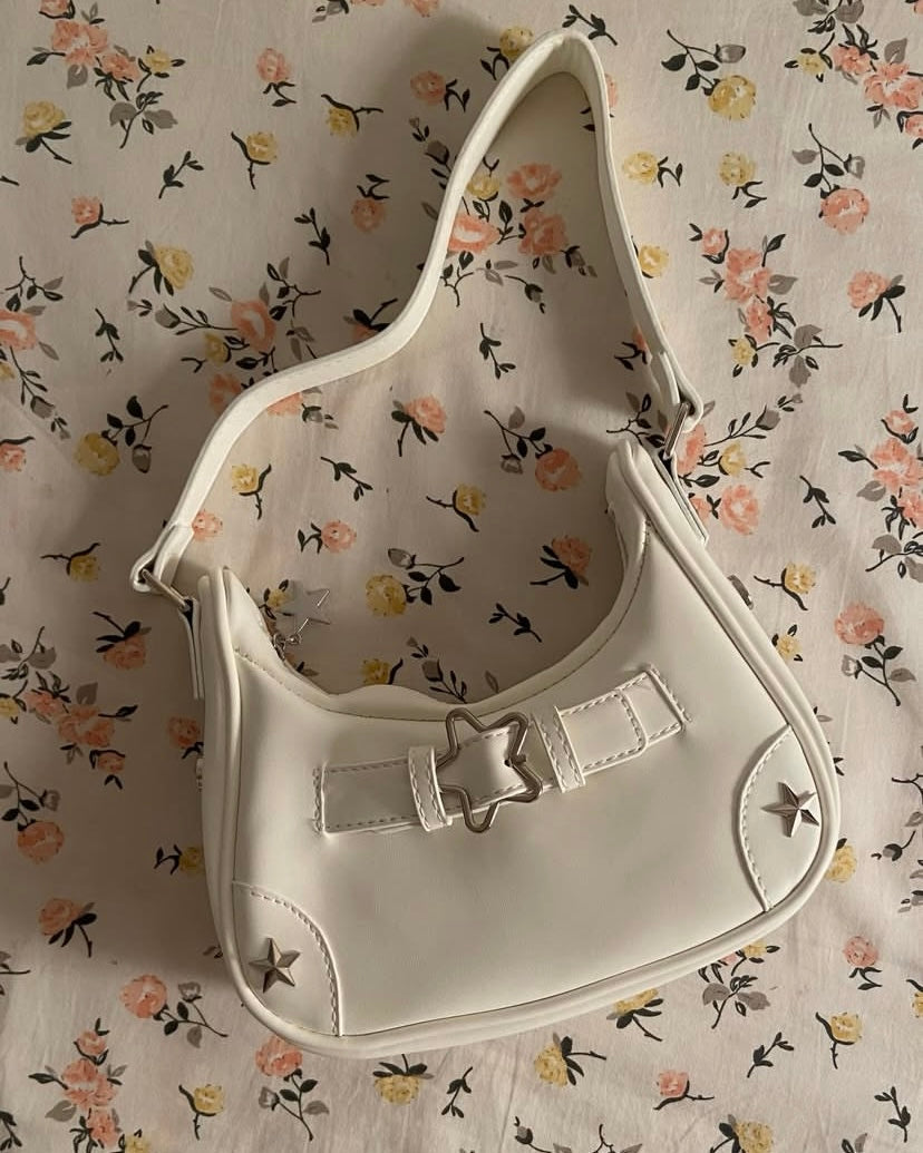 silver star white bag
