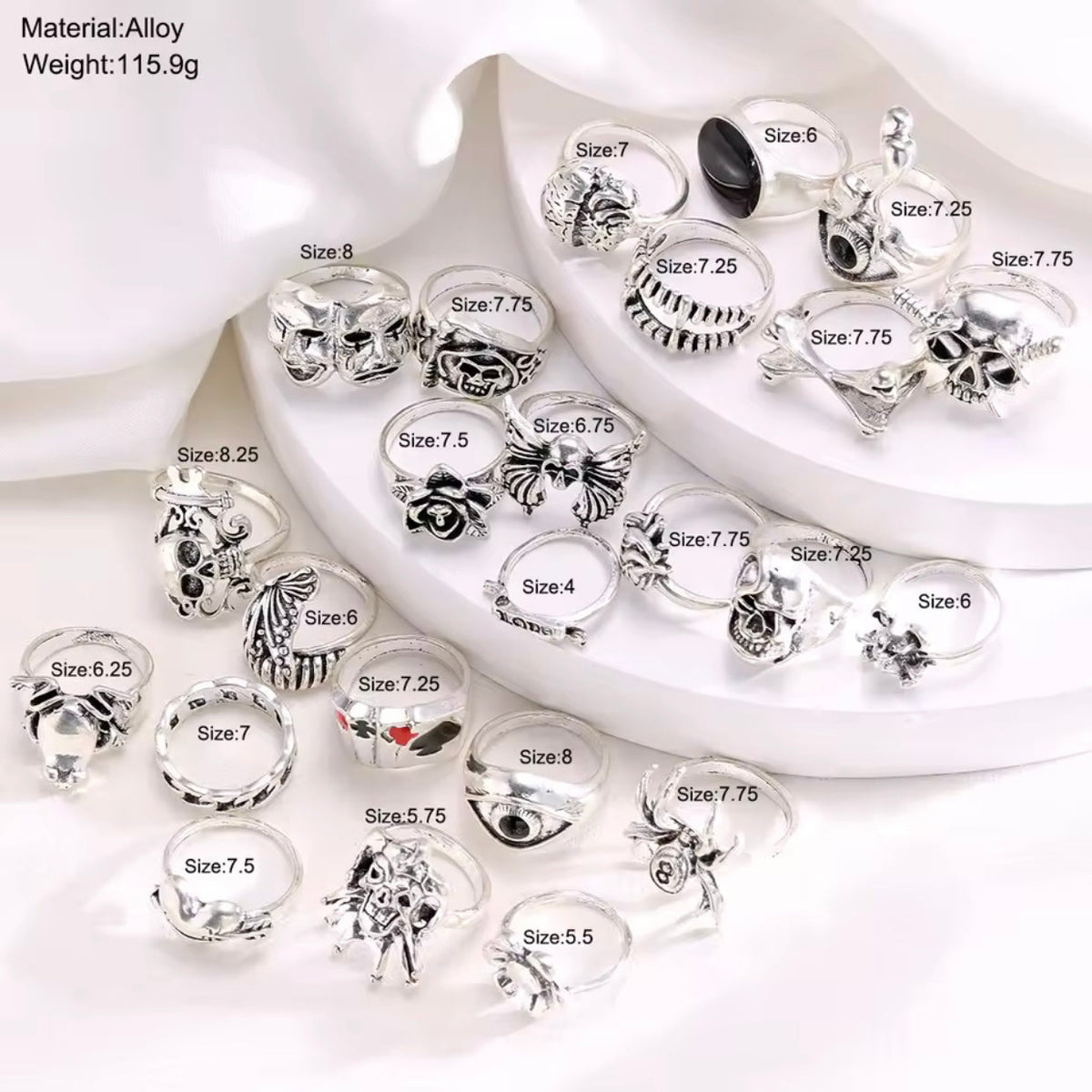 gothic ring set (20)