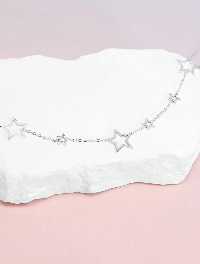 silver star decorative necklace