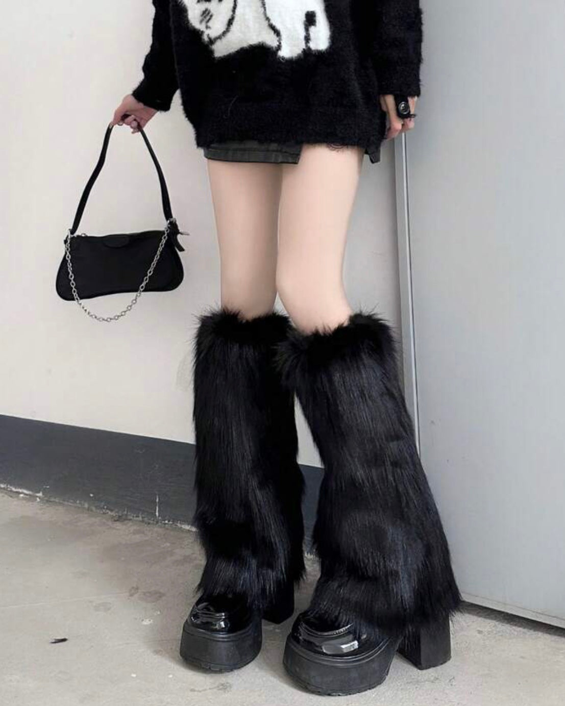 fur leg warmers