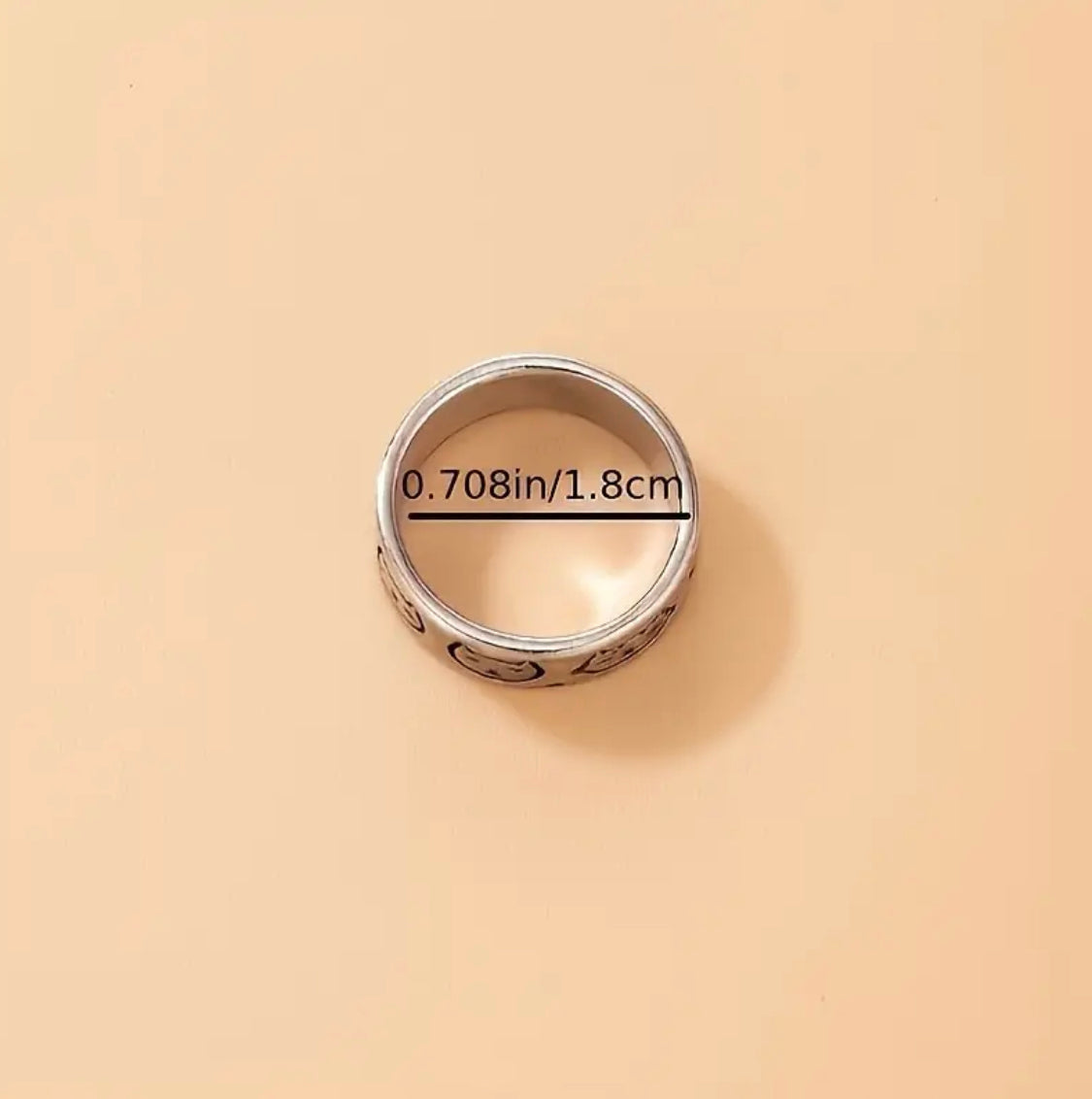 silver cute cat ring