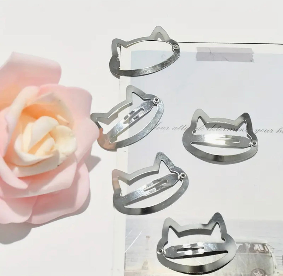 hello kitty silver hair pins