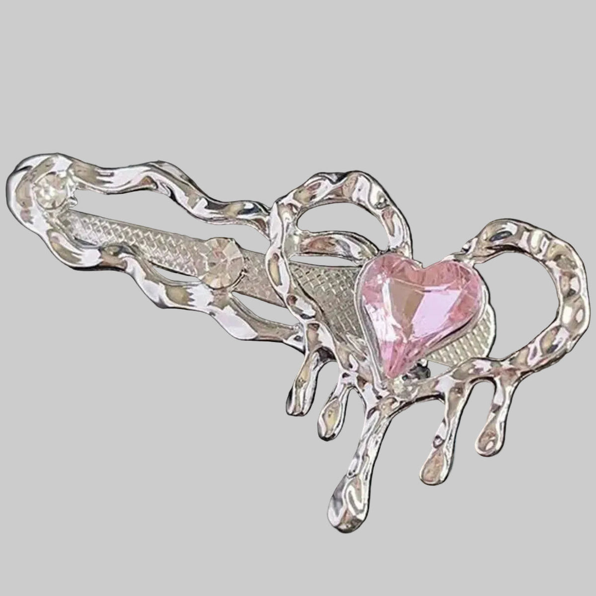 y2k melting heart hair pin