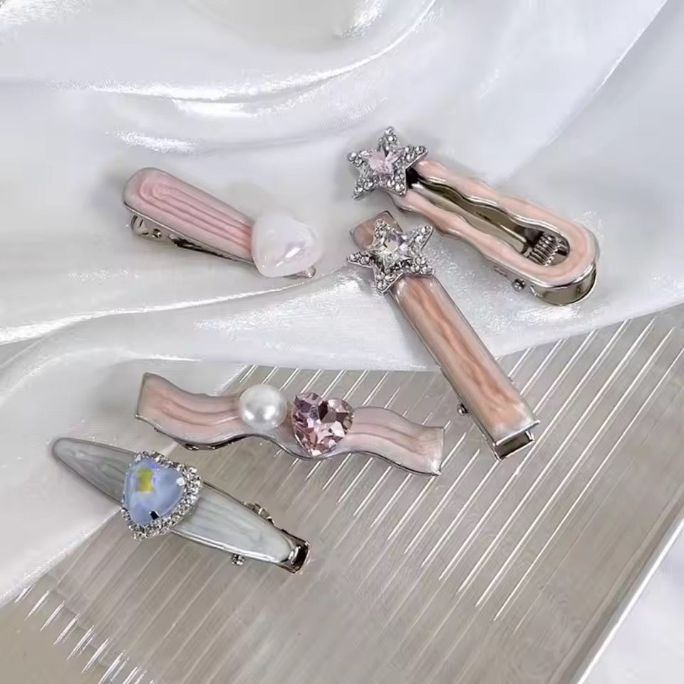 pink hair pins set