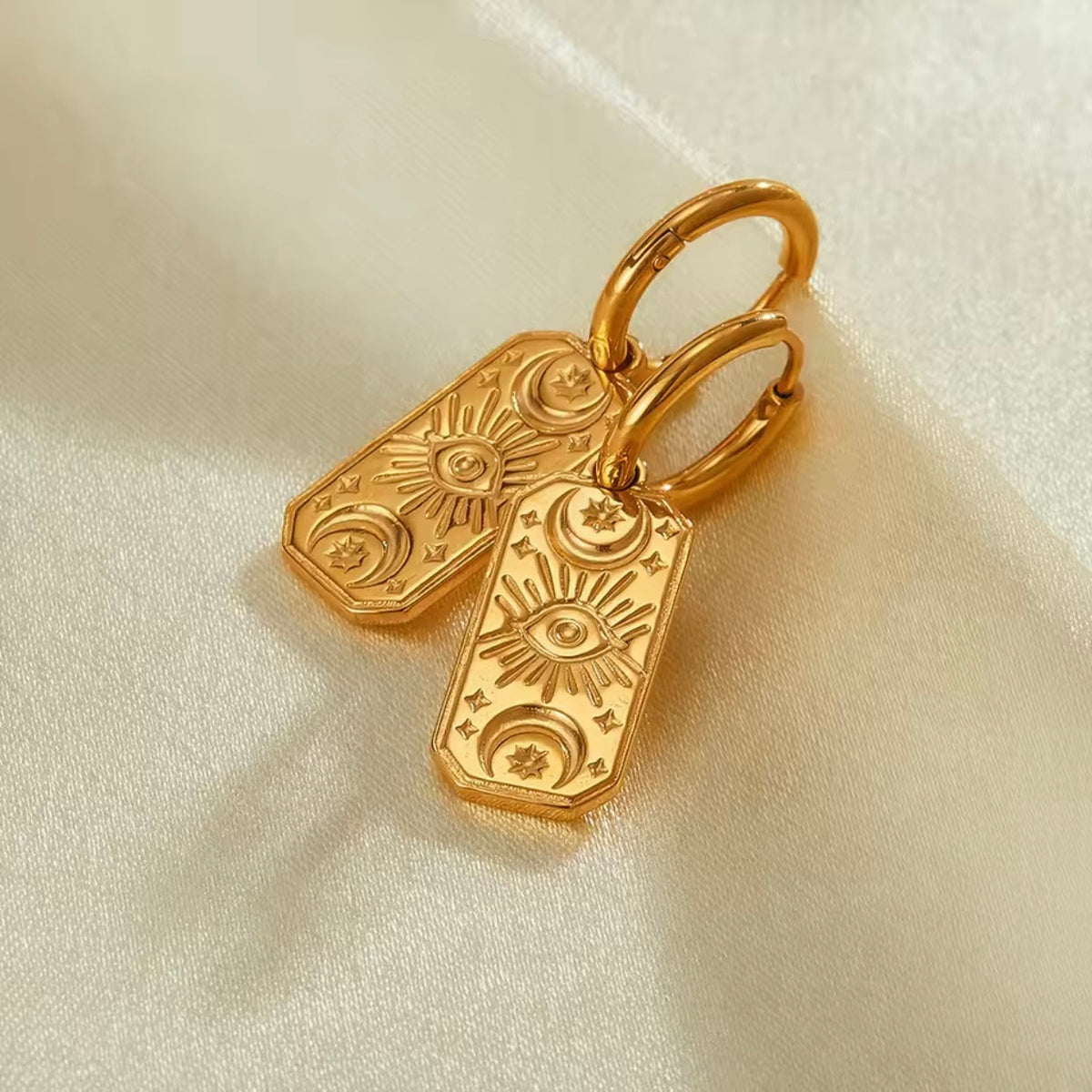 tarot card earrings | gold plated