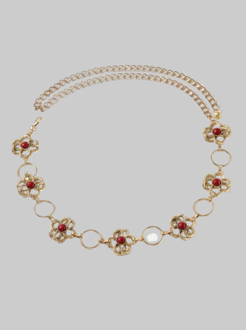 flower gold waist chain