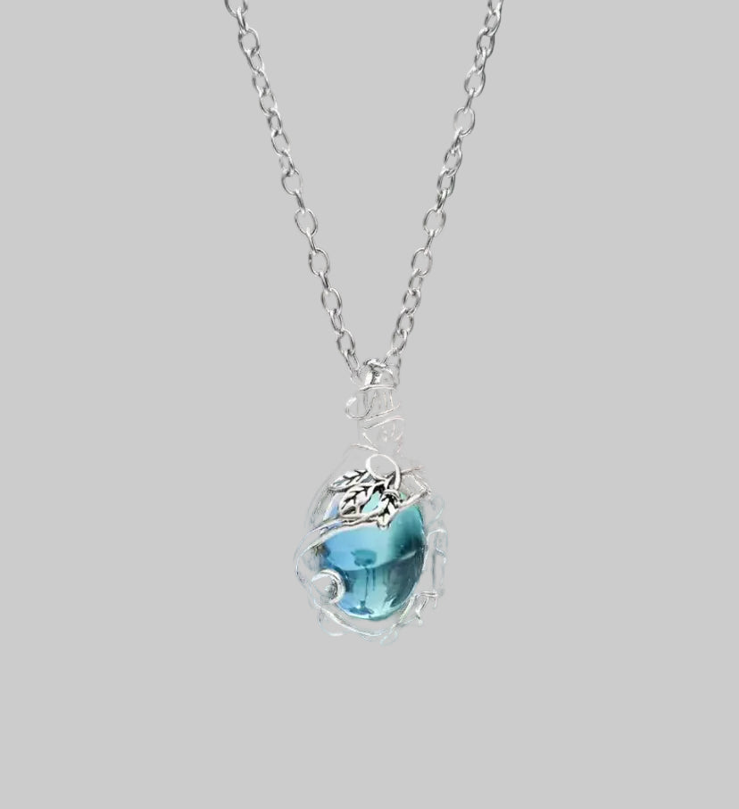 water drop silver pendant