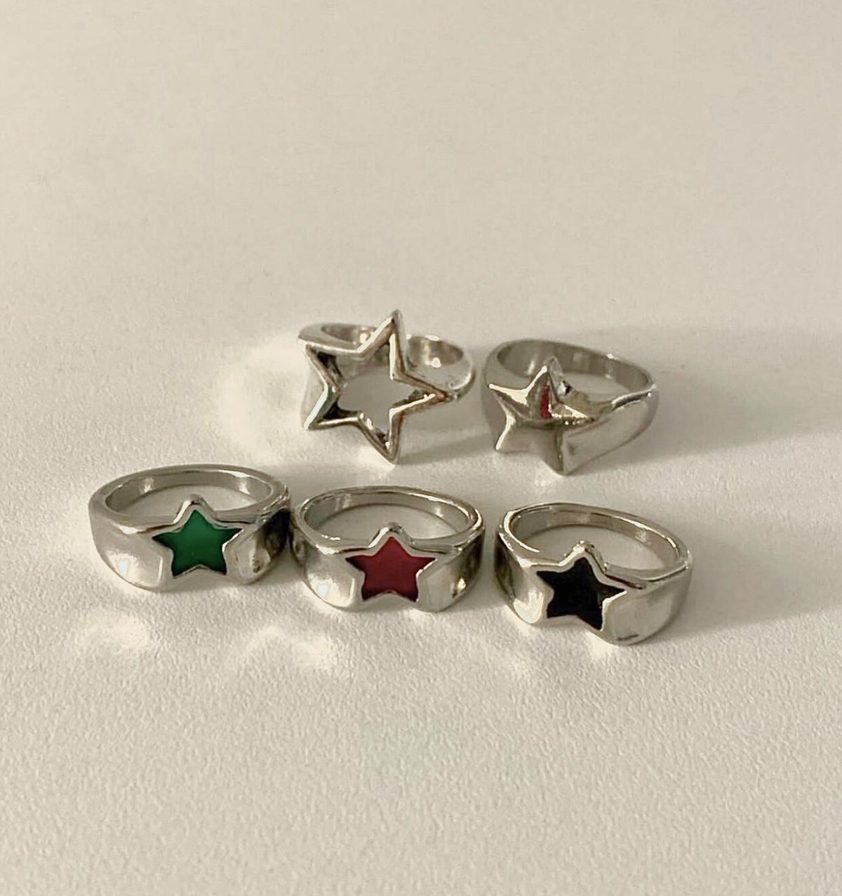 silver star rings