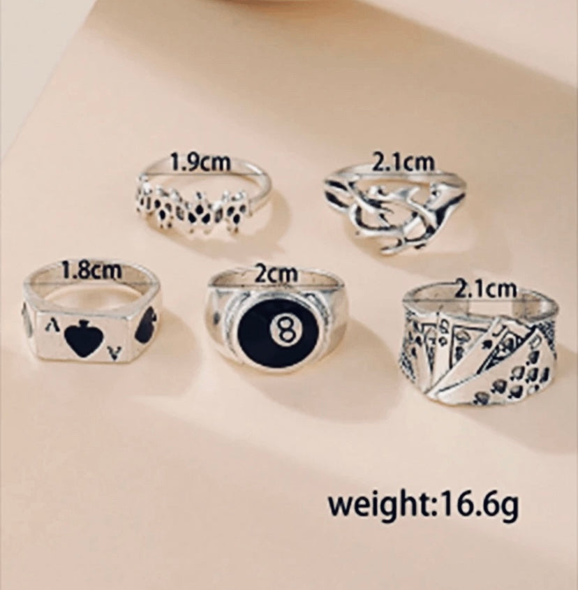 8 ball ring set