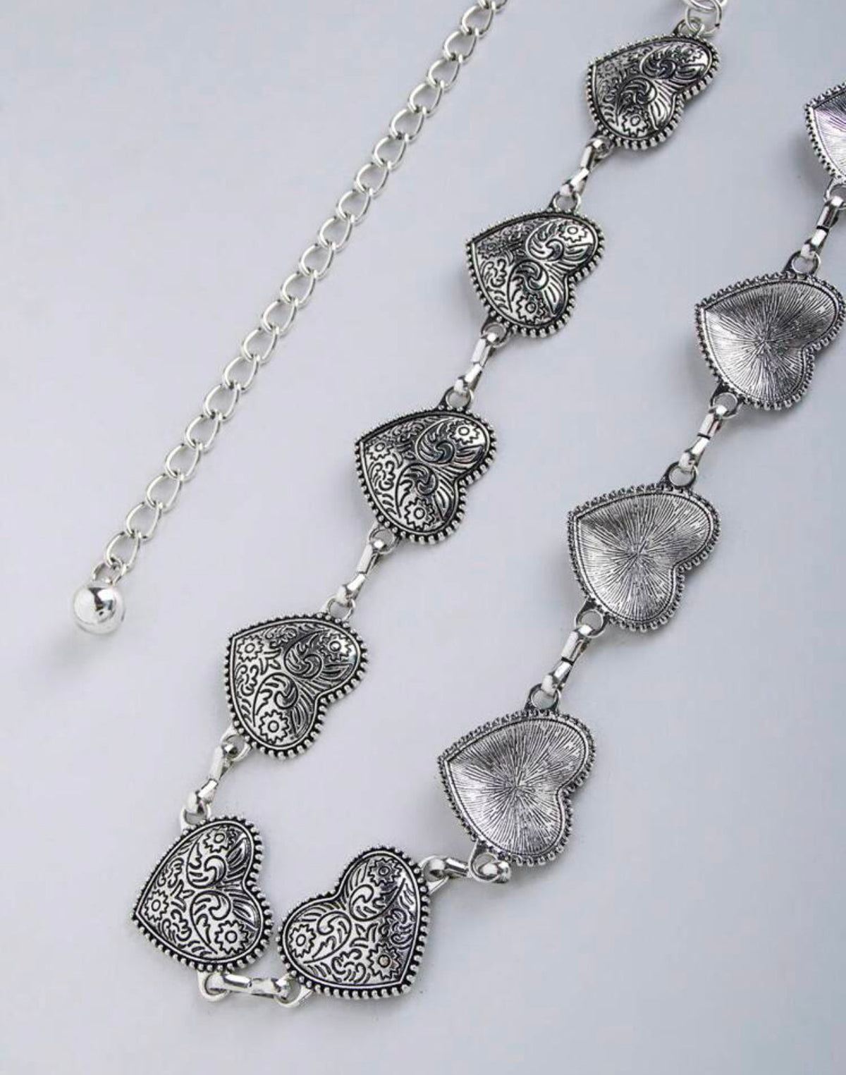 retro heart waist chain