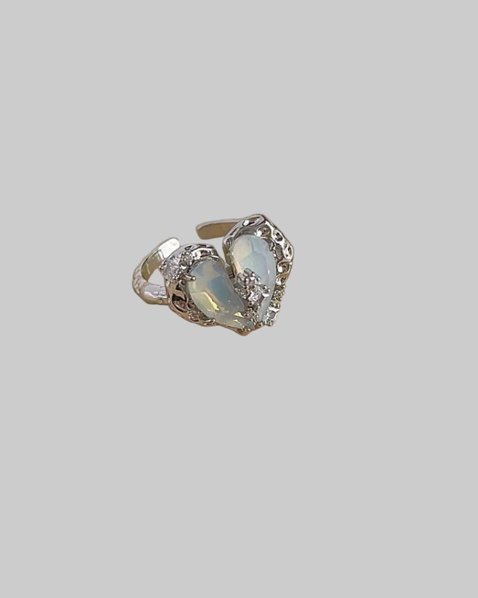 split heart ring