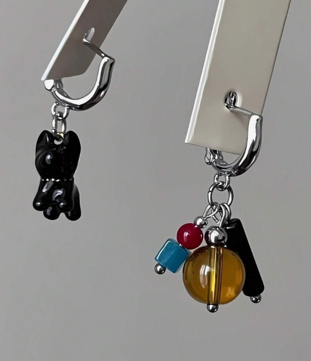 asymmetrical chaos earrings