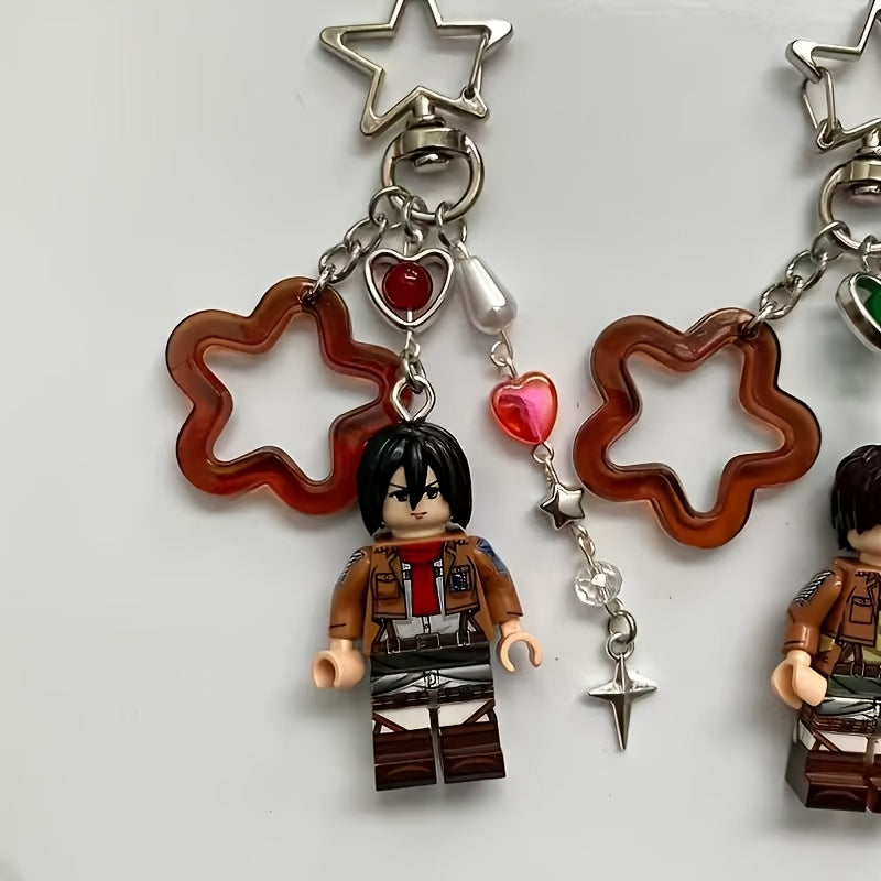attack on titan lego keychain