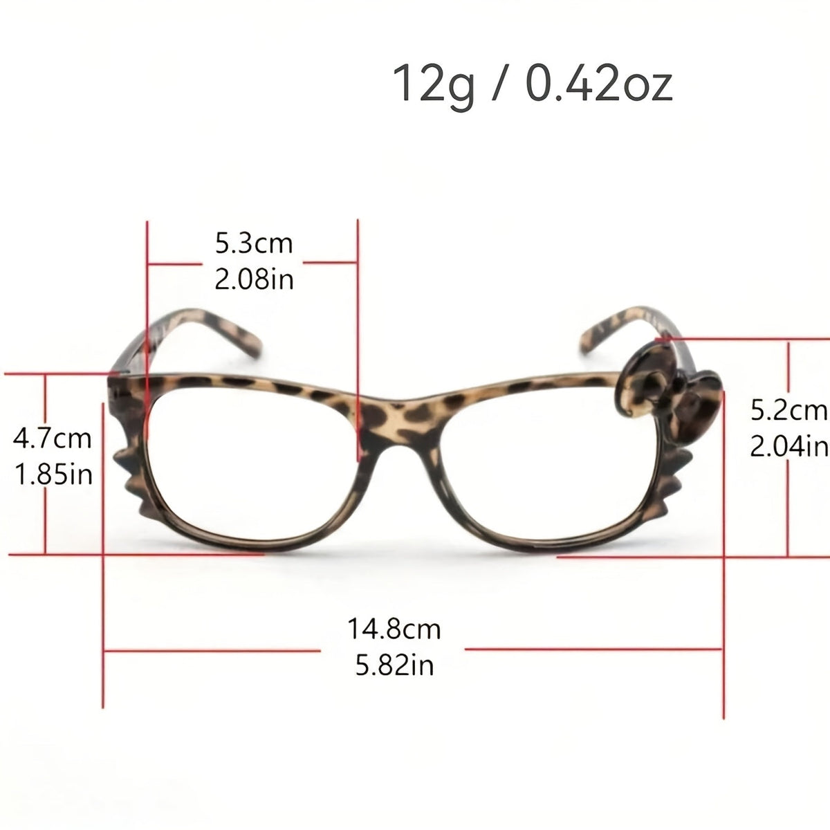 hello kitty lepord print glasses frame