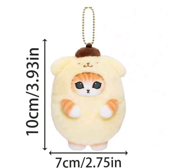 mofusand x sanrio plush series keychains