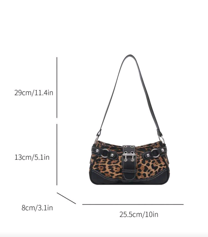 retro leopard print bag