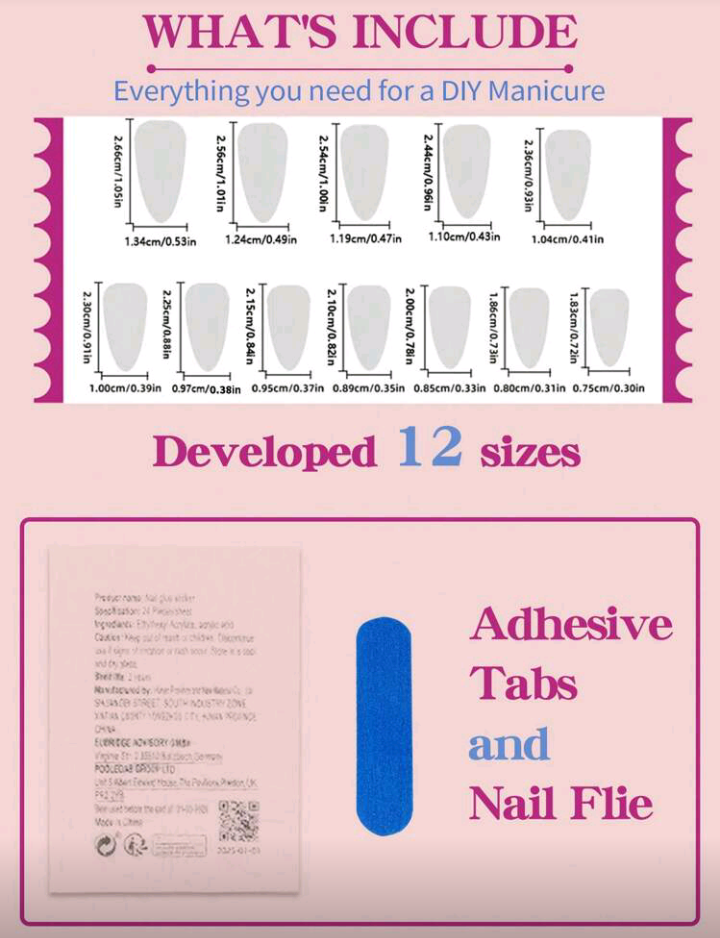 floral sea themed press on nails