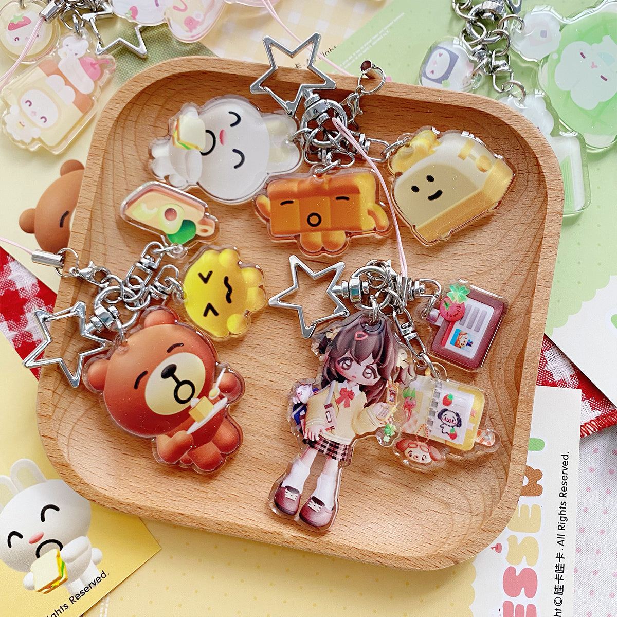 anime girl acrylic keychain