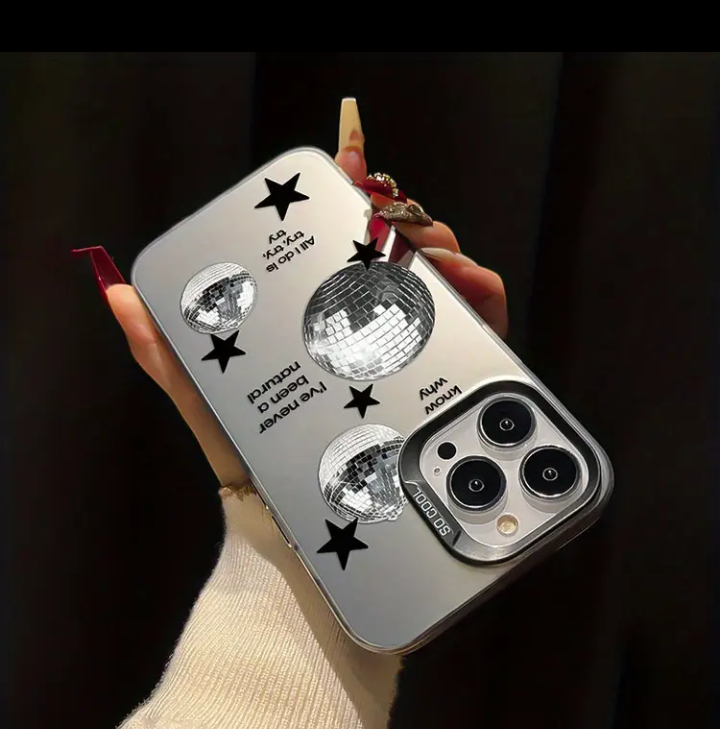 mirror ball ts inspired phone case for iphone