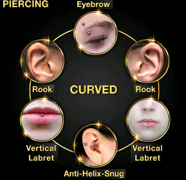 eye brow piercing 1 pc (stainless steel)