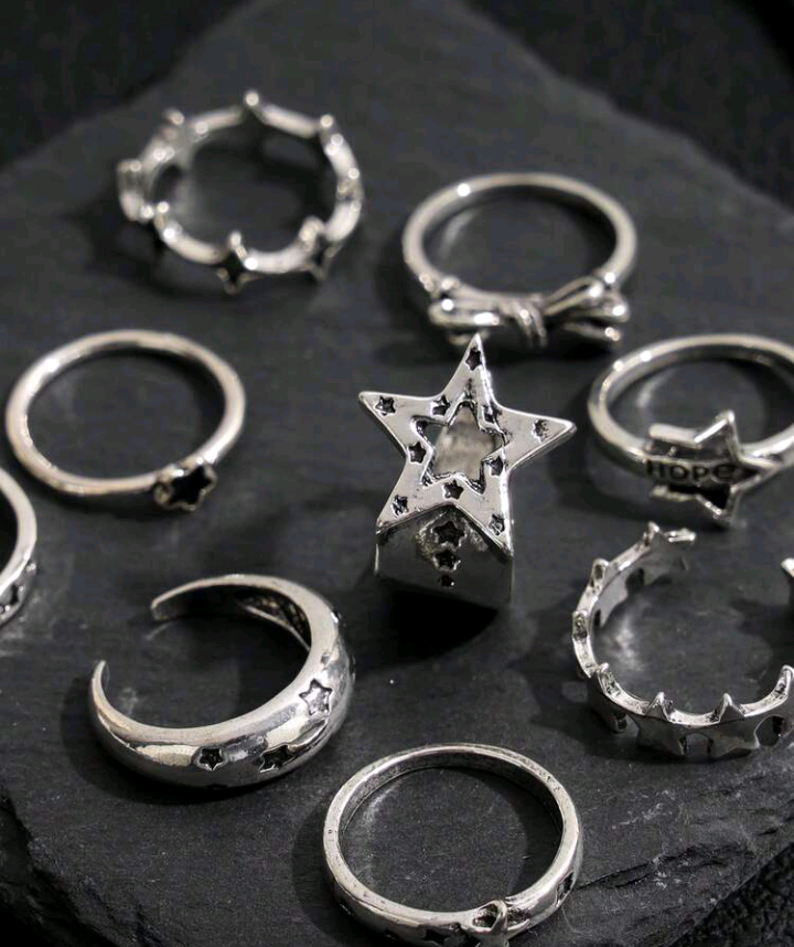 star rings set (9 rings)