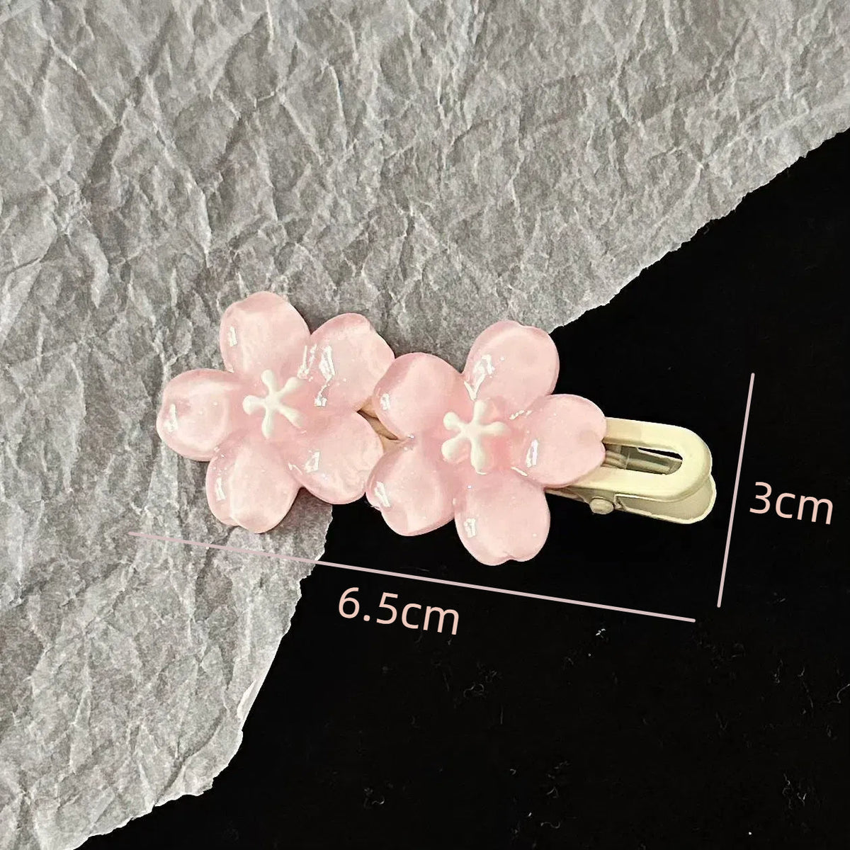pink flower hair pin