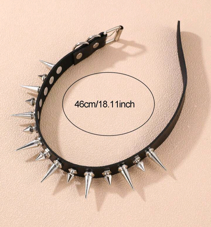 punk spikes necklace