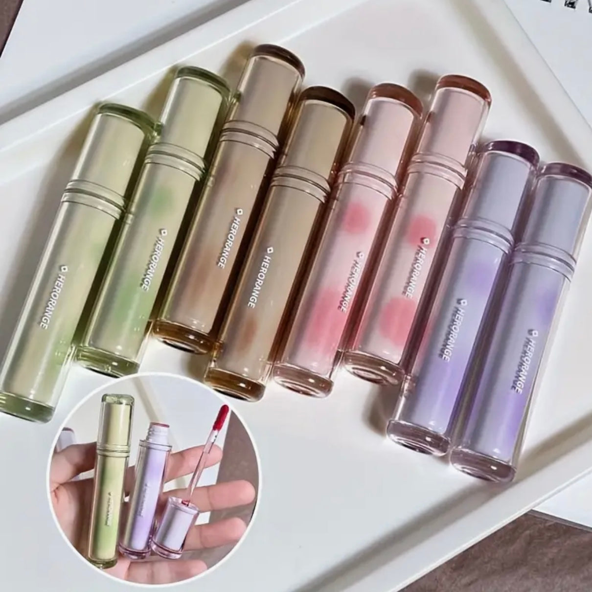 herorange lip glosses