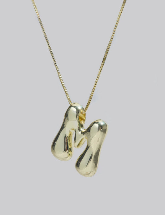 initial necklace (gold)