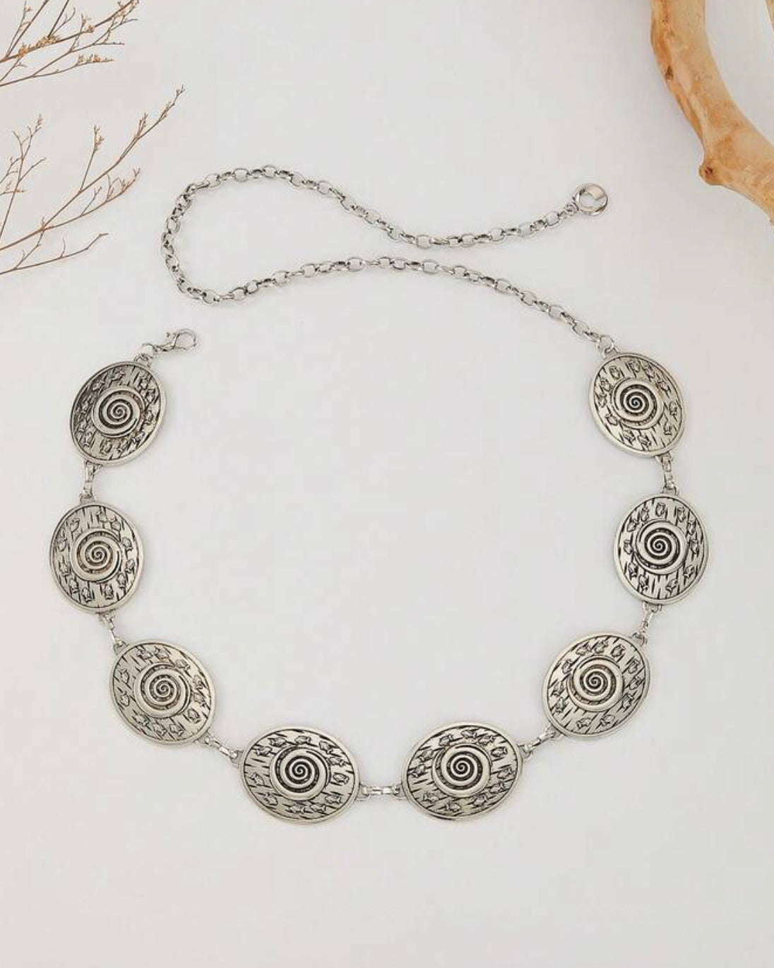 circle waist chain / gold n silver