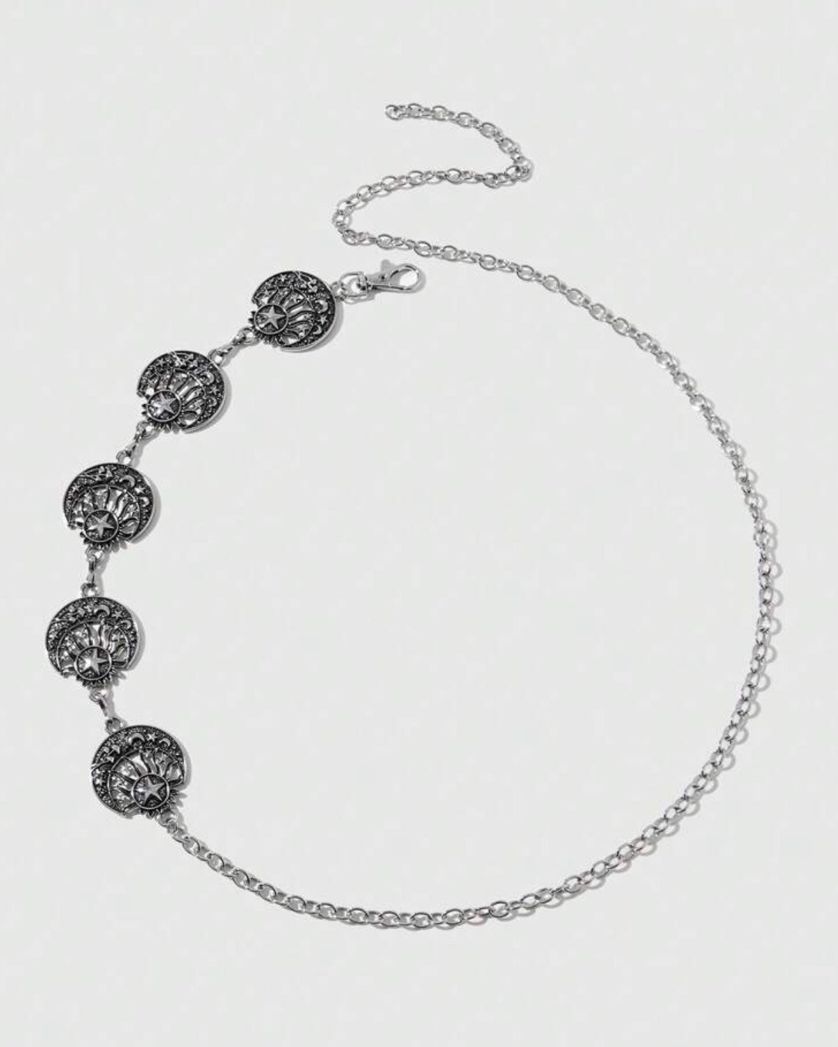 gothic moon waist chain