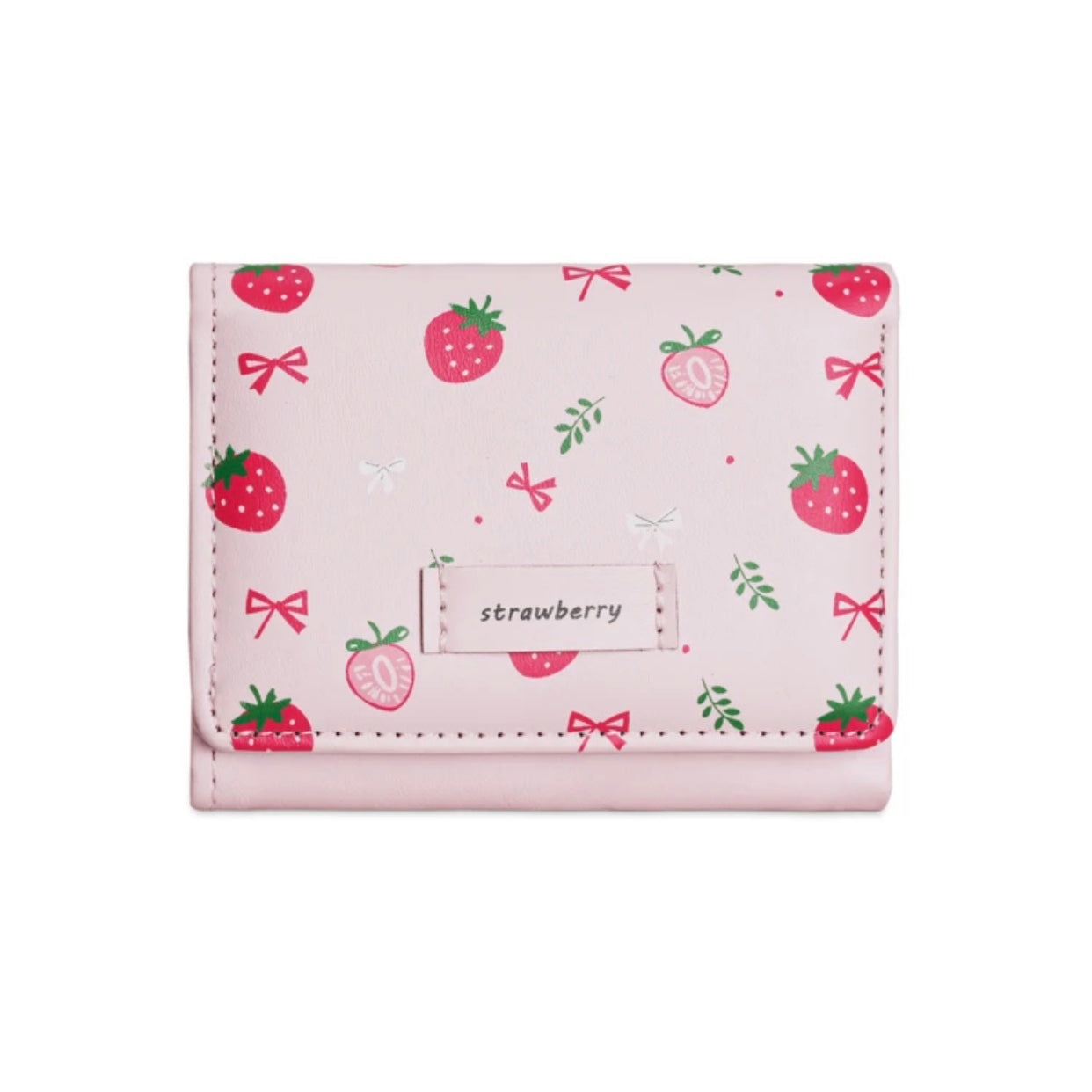 strawberry tri fold wallets