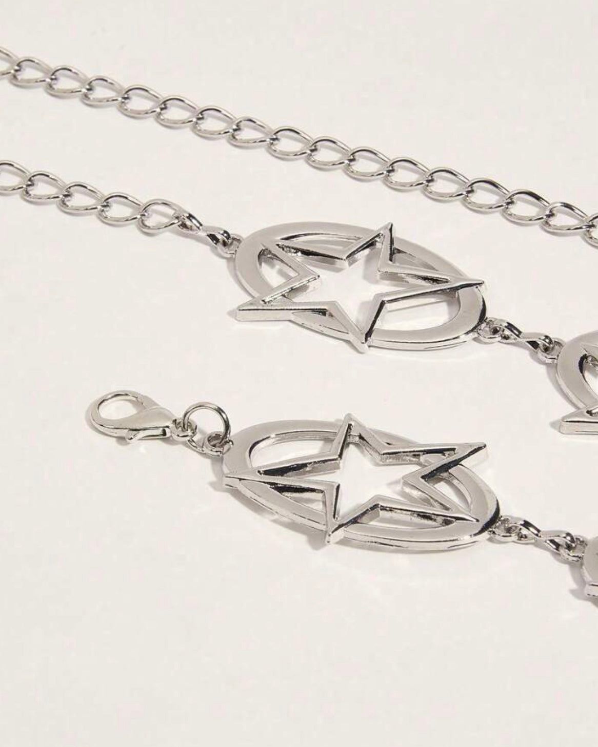 y2k star waist chain