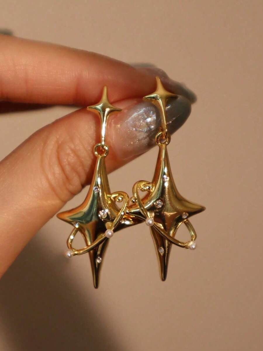 golden sparkle earrings