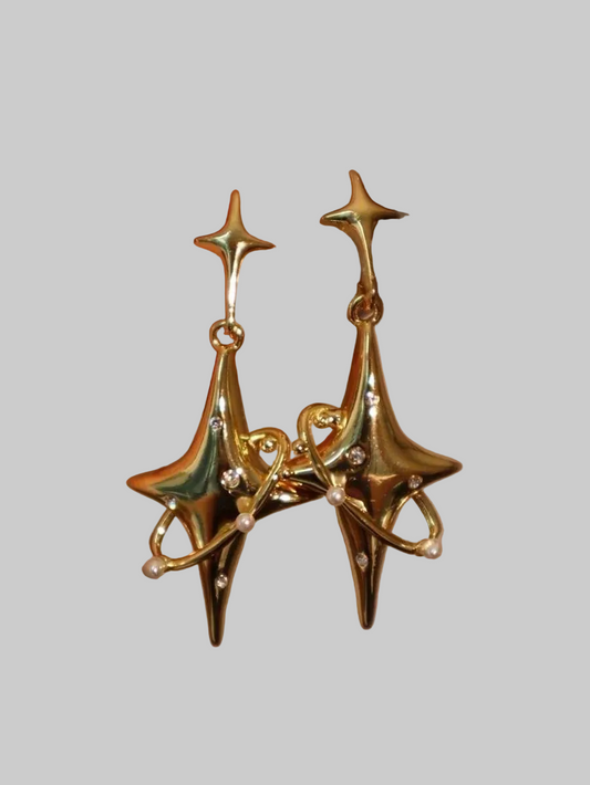 golden sparkle earrings