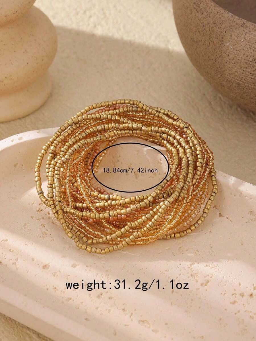 multicolor beaded bracelets (20 pcs)