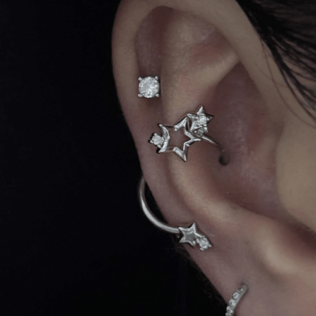star spiral industrial stud