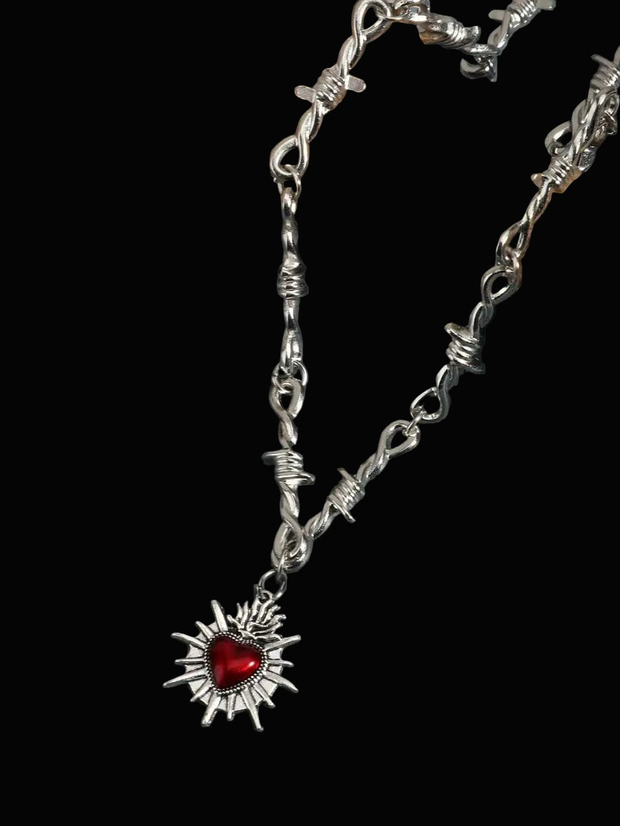 gothic heart necklace