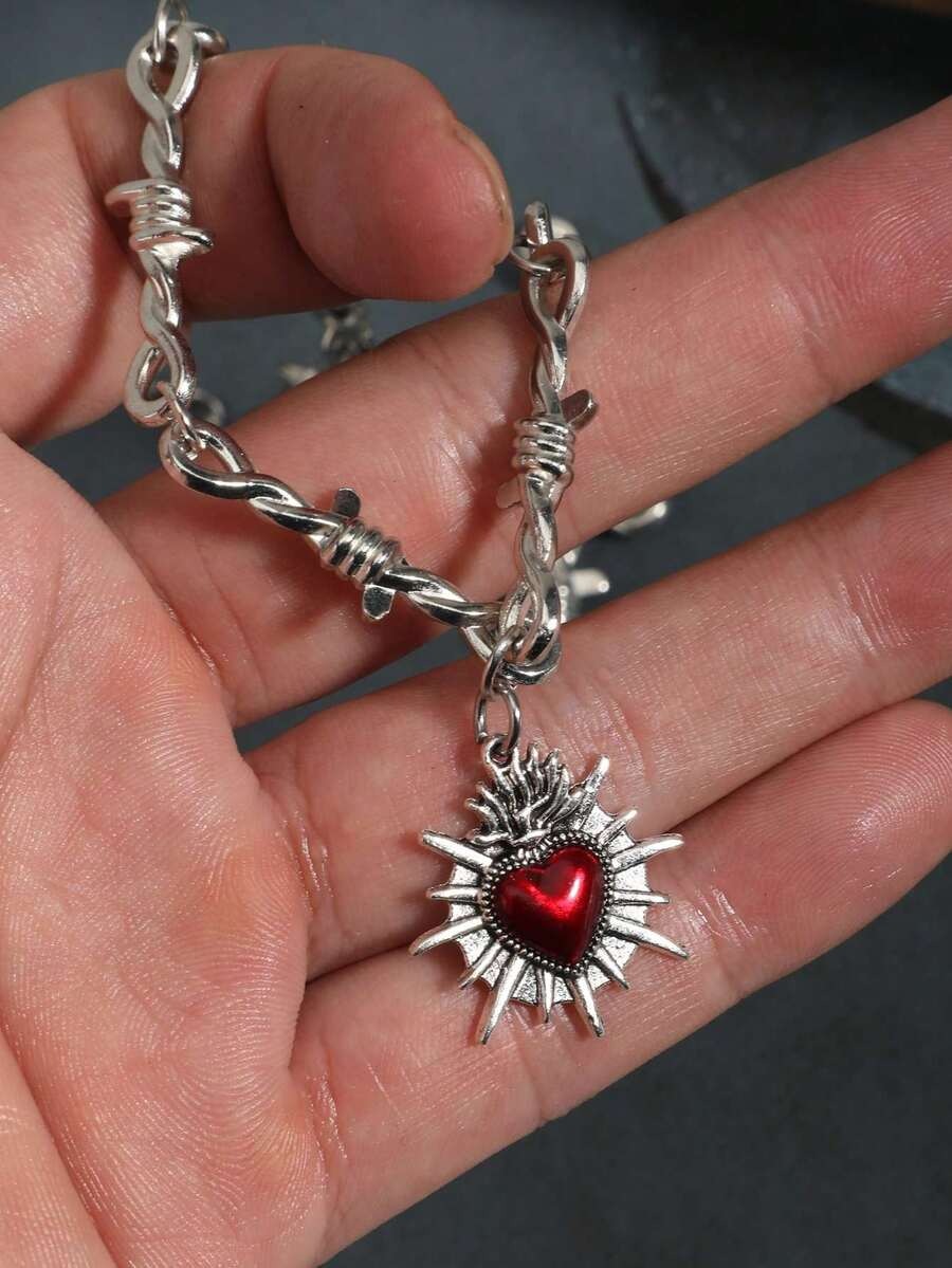 gothic heart necklace