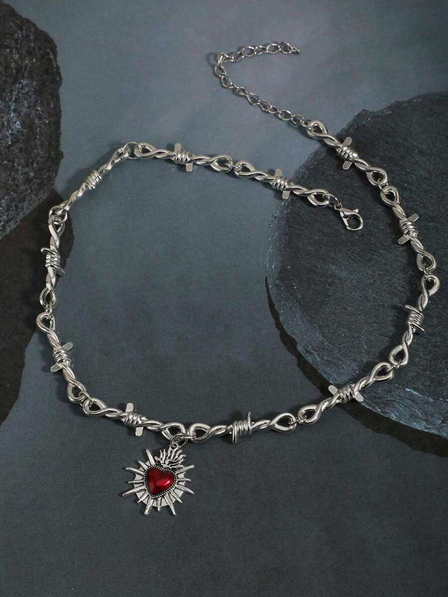 gothic heart necklace