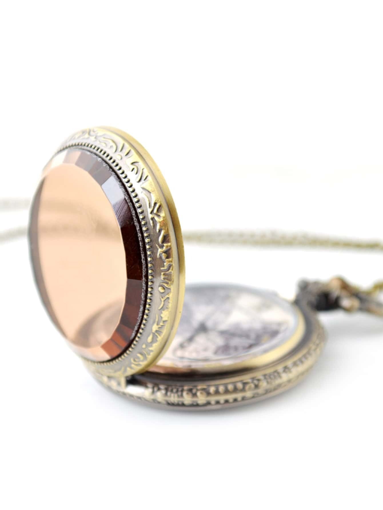 vintage quartz pocket watch