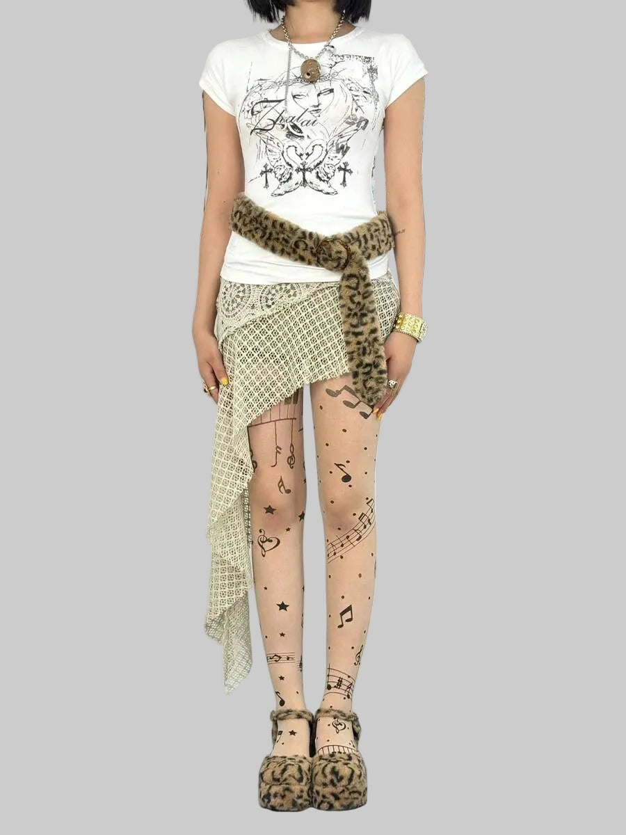 music notes tights