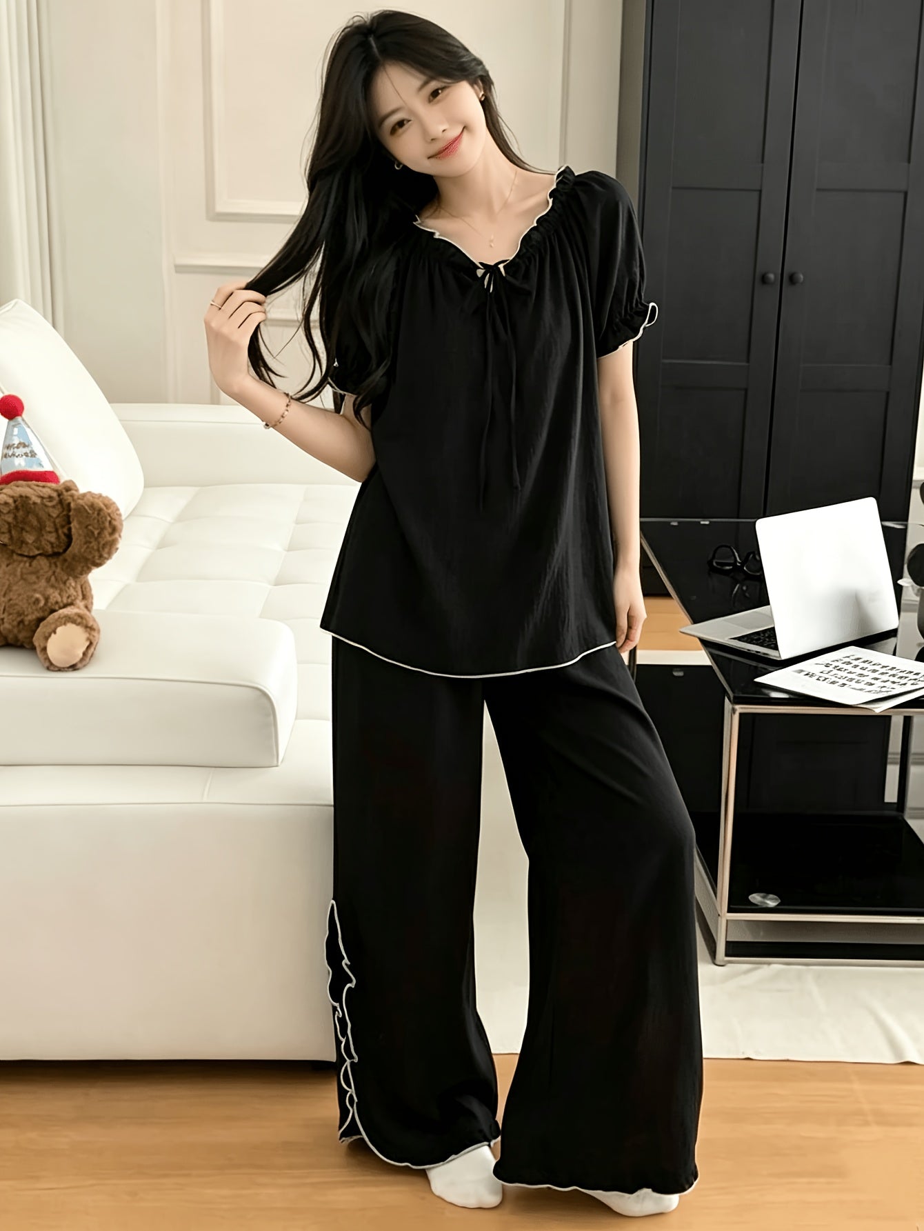 all black pj set