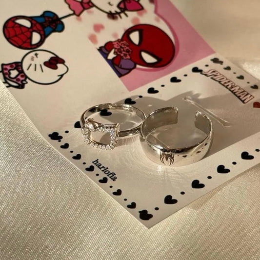spiderman | hello kitty ring set
