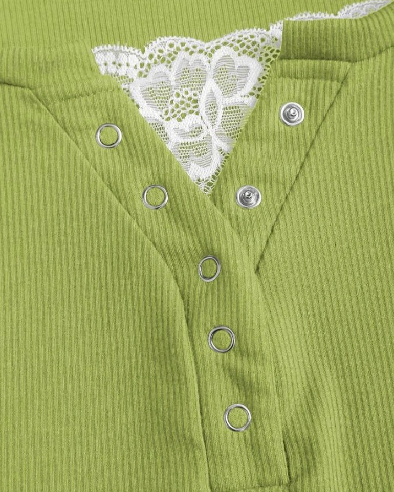 henley lace top