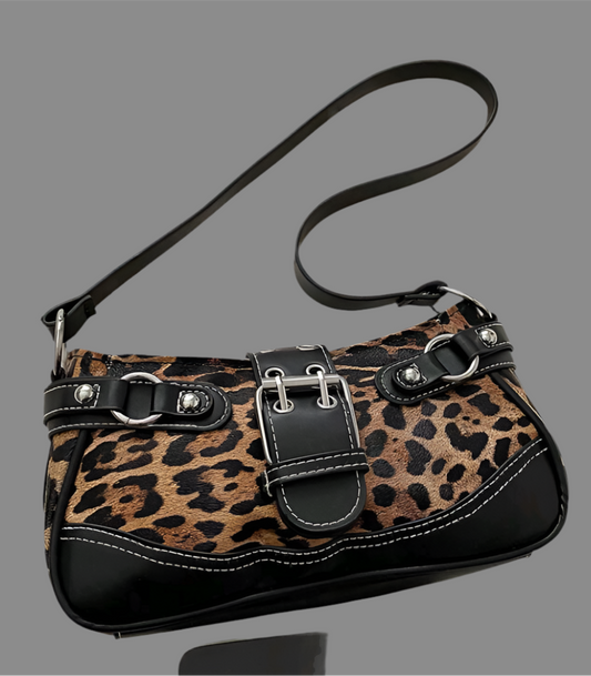 retro leopard print bag