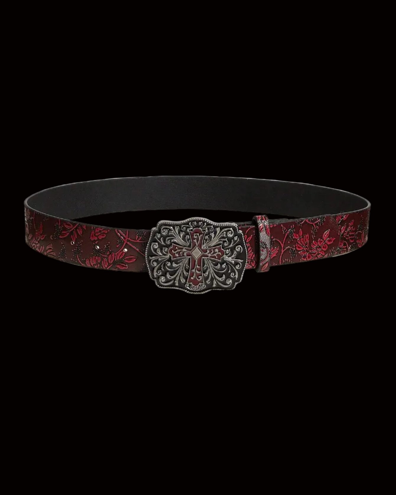 scarlet damask gothic belt