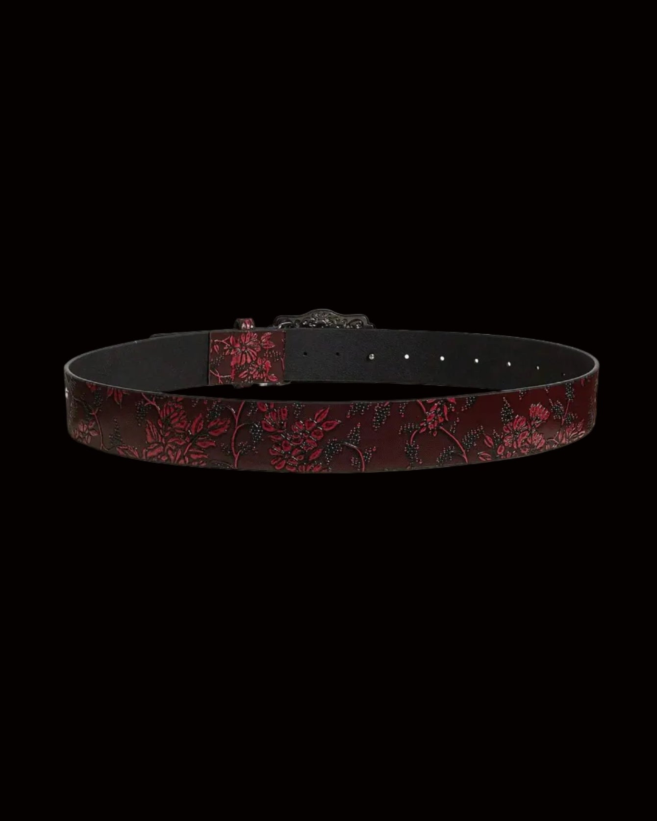 scarlet damask gothic belt