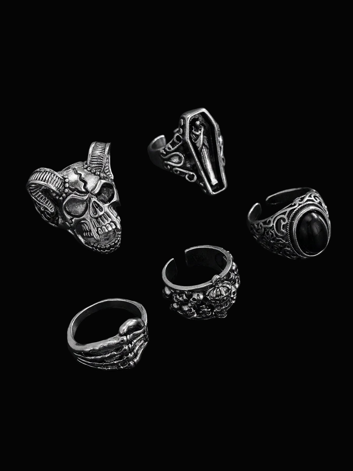 midnight occult ring set