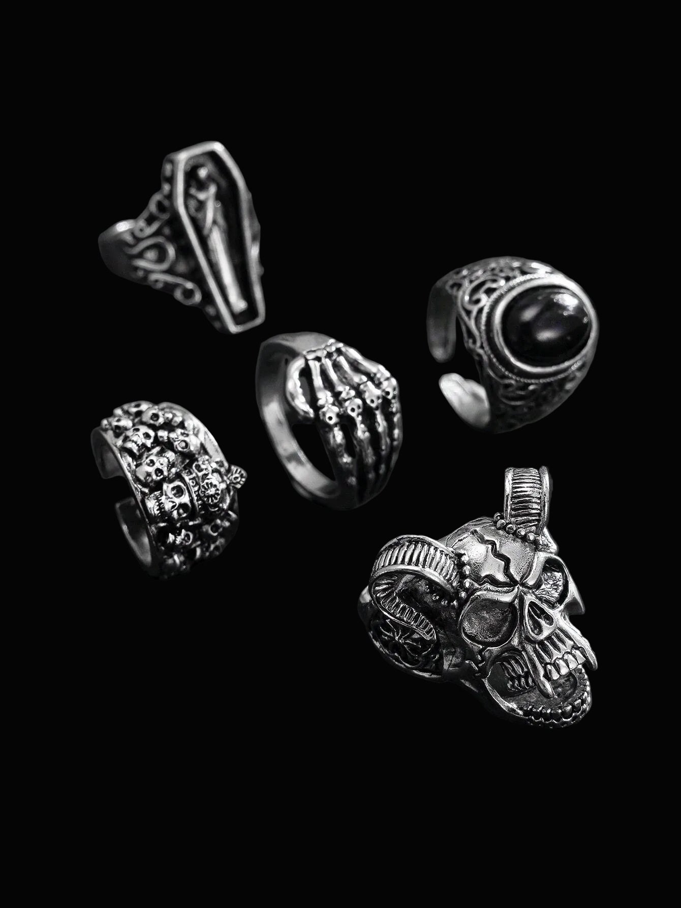midnight occult ring set